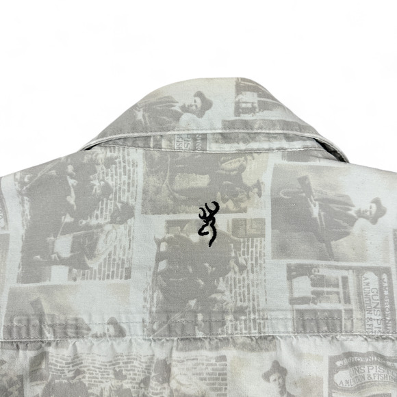 Browning Arms Shirt Adult MEDIUM Old Photographs Sportsman Fish Hunting Outdoor - Picture 5 of 6